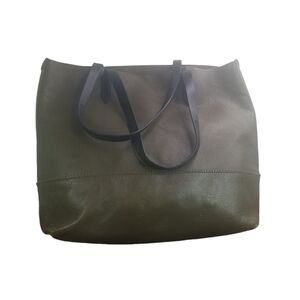 J Crew Downing Garl Moss leather tote bag